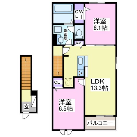 ローズグラスⅠの物件間取画像